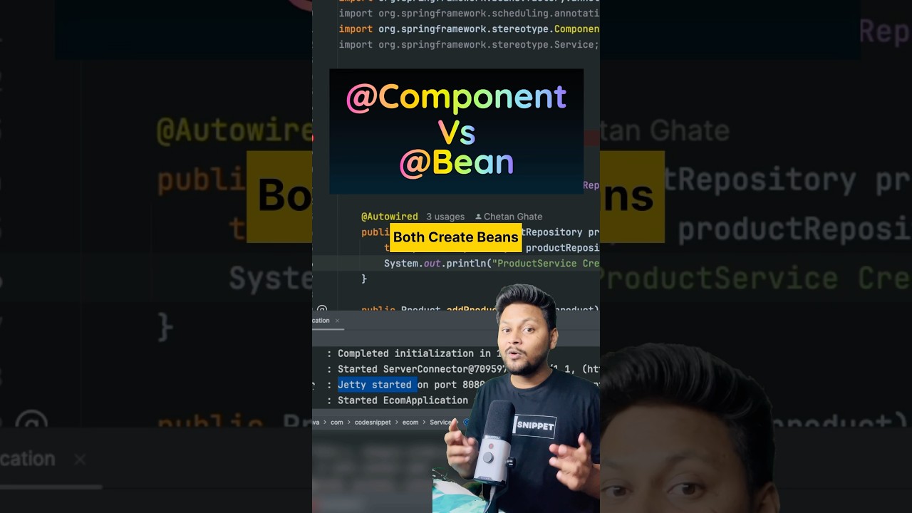 Компонент против Bean в Spring #javadeveloper #coding #javaframework #springboot