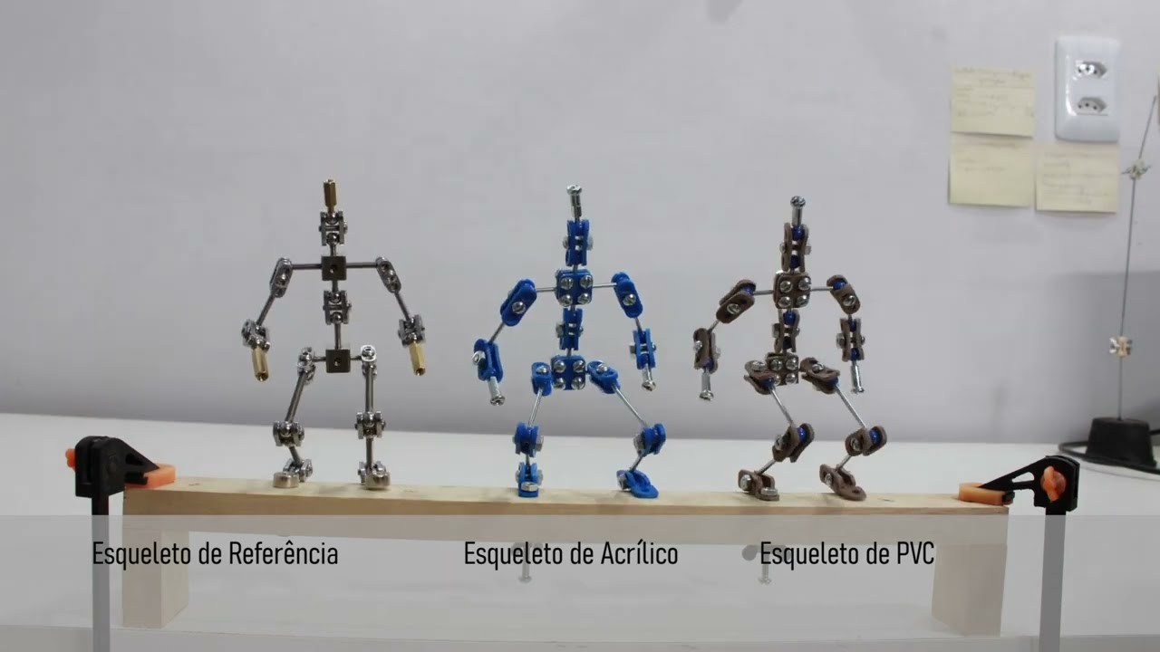 Montagem de esqueleto de PVC e acrílico com Ball Joint para Stop-motion