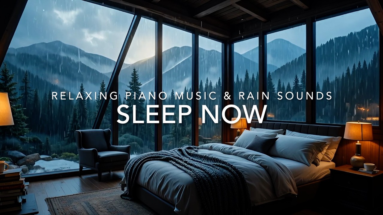 SLEEP NOW | Relaxing Rain Sounds and Piano Music for Deep Sleep, Stress Relief and Anxiety