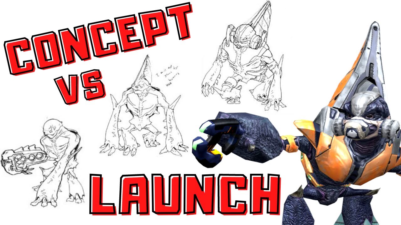 Halo Concept Art Evolution - The Grunts