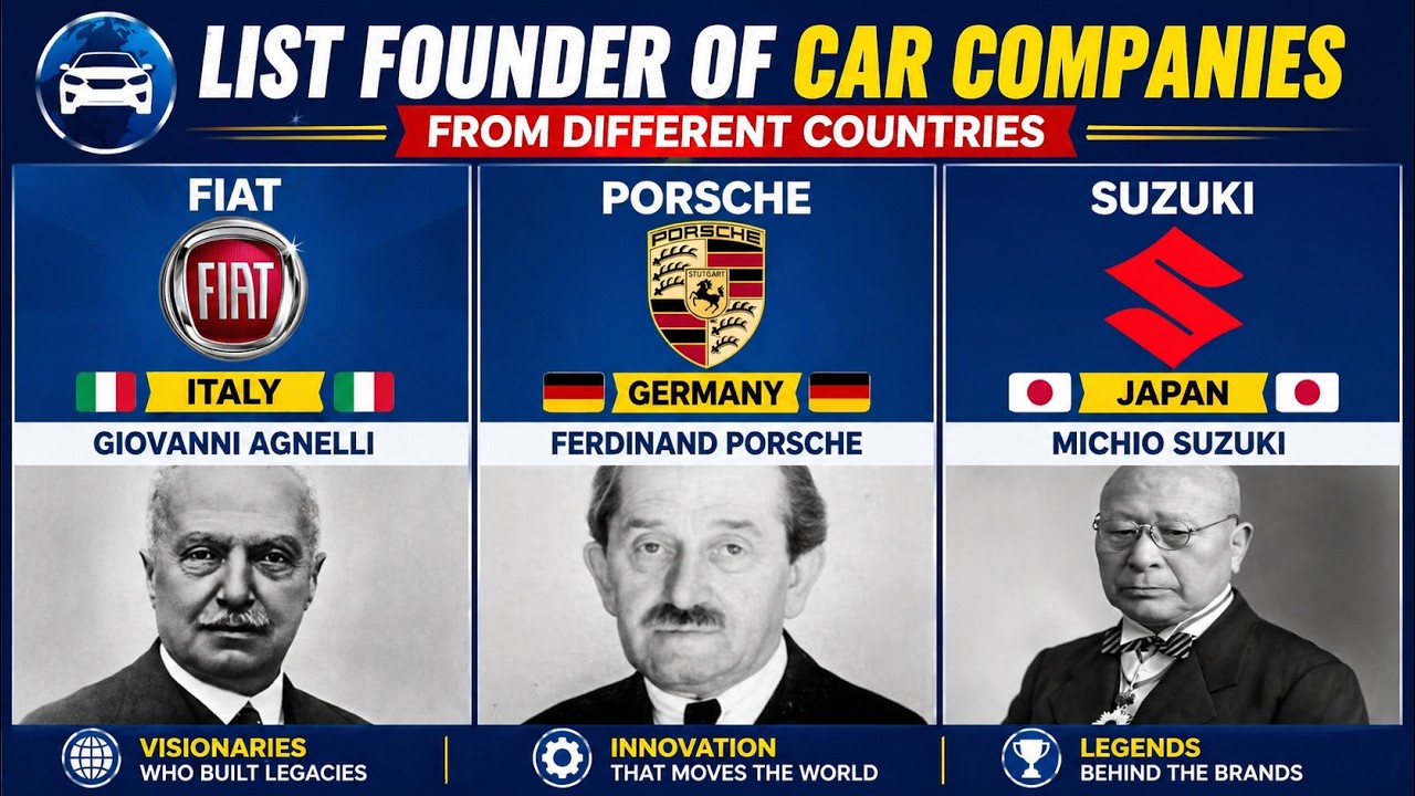 🚗🌍 Основатели автомобильных компаний из разных стран 🌍🚗
