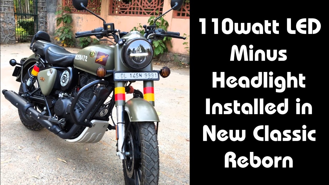110w minus LED headlight install in my next gen classic reborn, plug n play fitting, no wire cutting