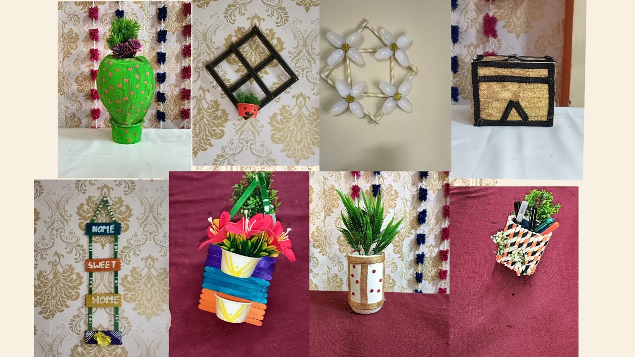 #diy #waste out of best crafts #must try #homedecor ideas #flowervase #wallhangings 
