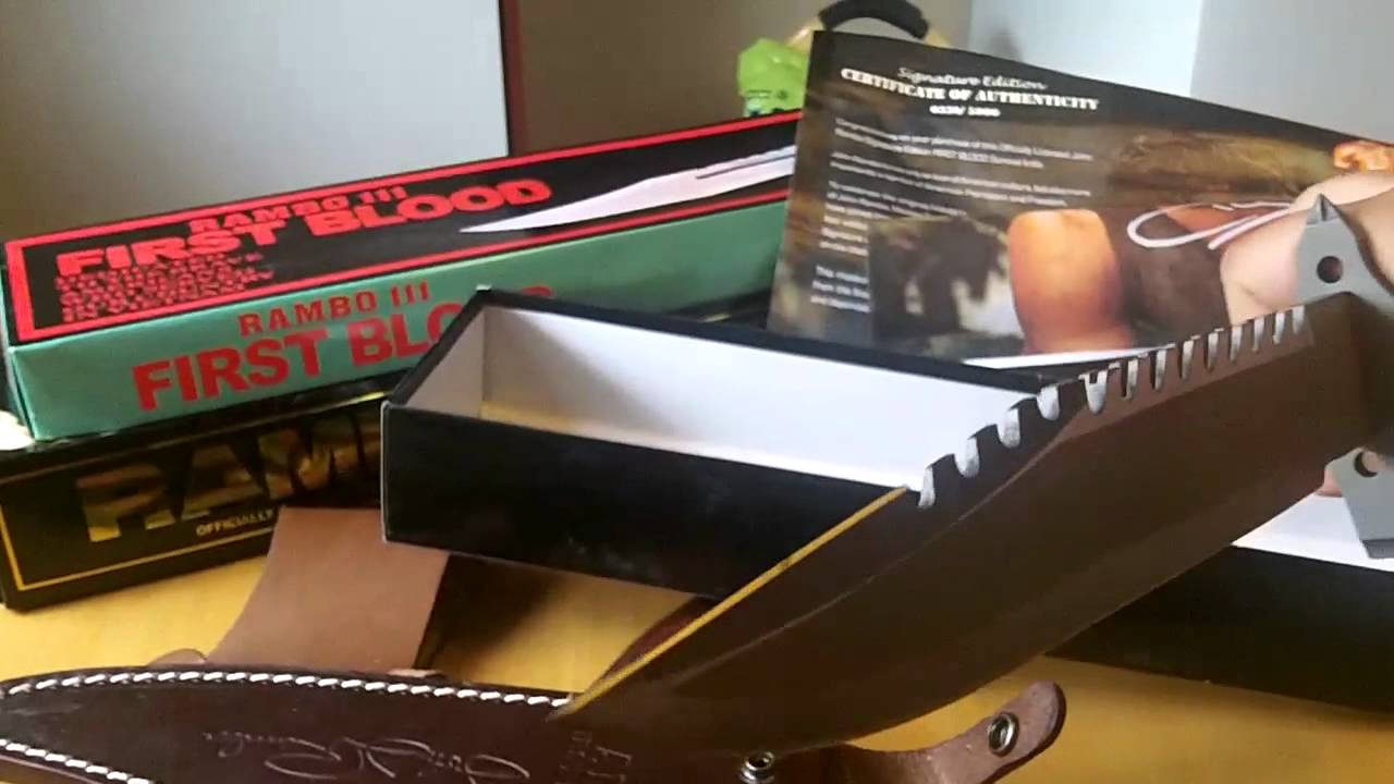 Rambo knives 1-3-4 and Hibben 3 Fighter.