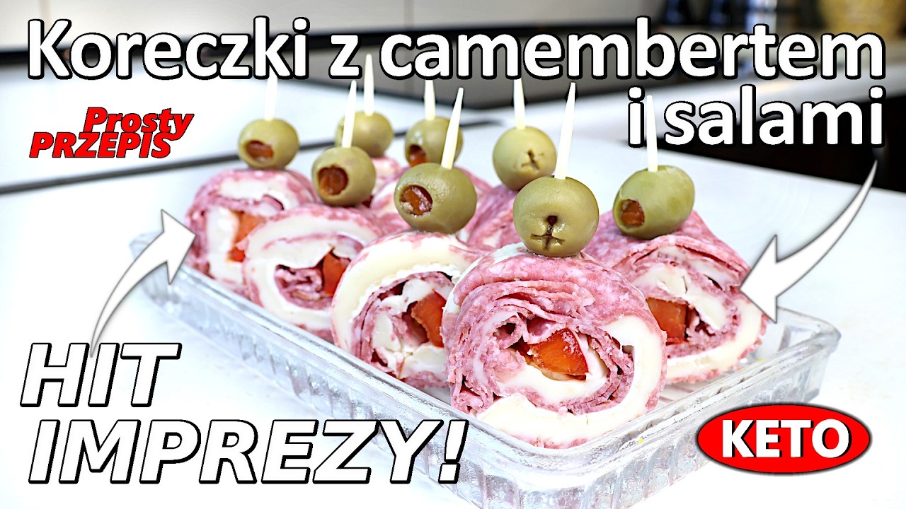 Ekspresowe koreczki z camembertem i salami | Idealne na imprezę