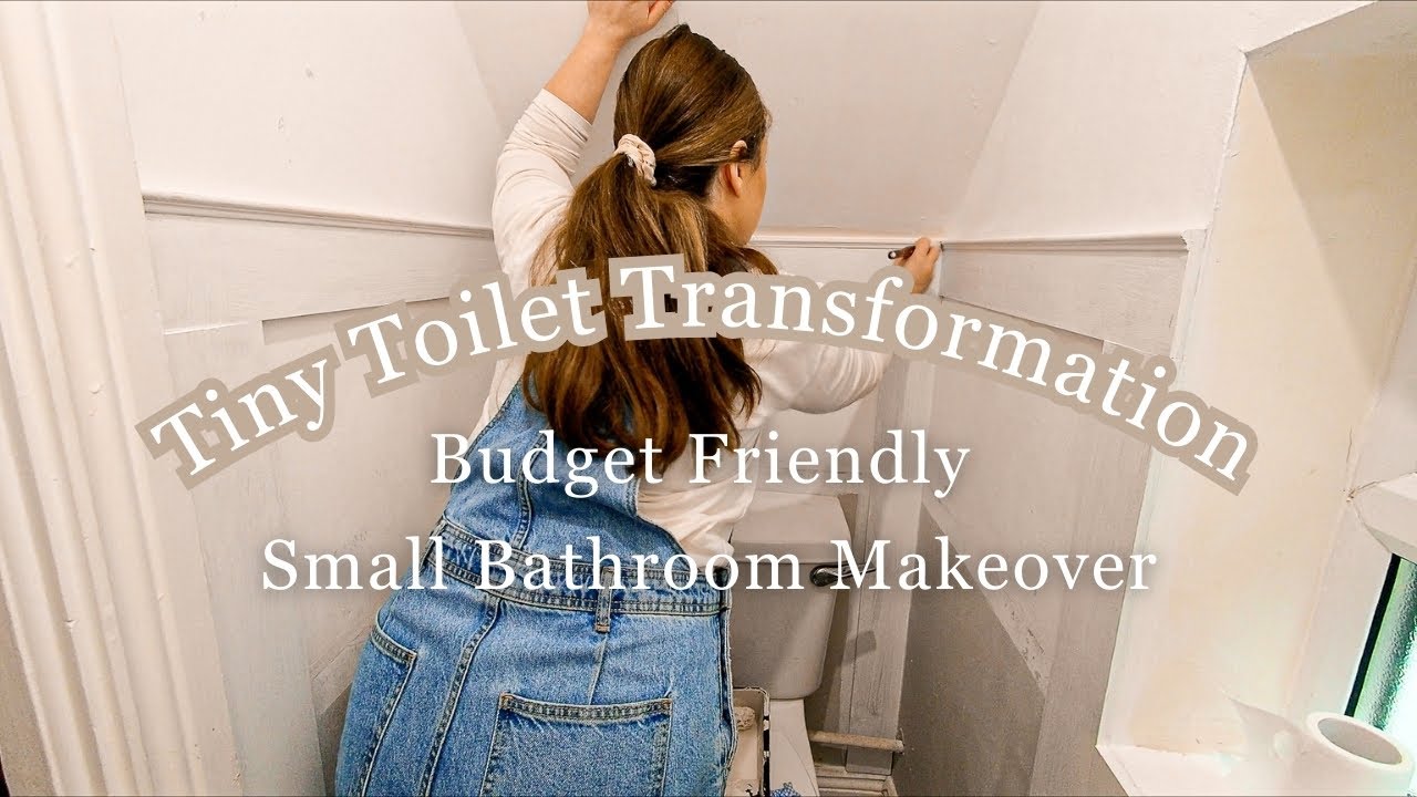 Luxury DIY Under-Stairs Toilet Makeover | Budget-Friendly Small Bathroom with Wall Panelling