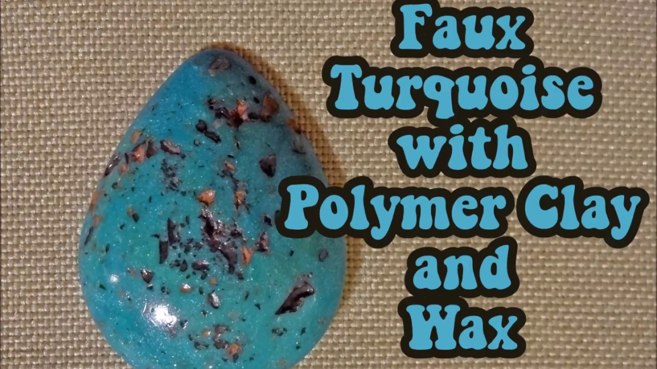 Faux Turquoise with Polymer Clay Tutorial Super Simple