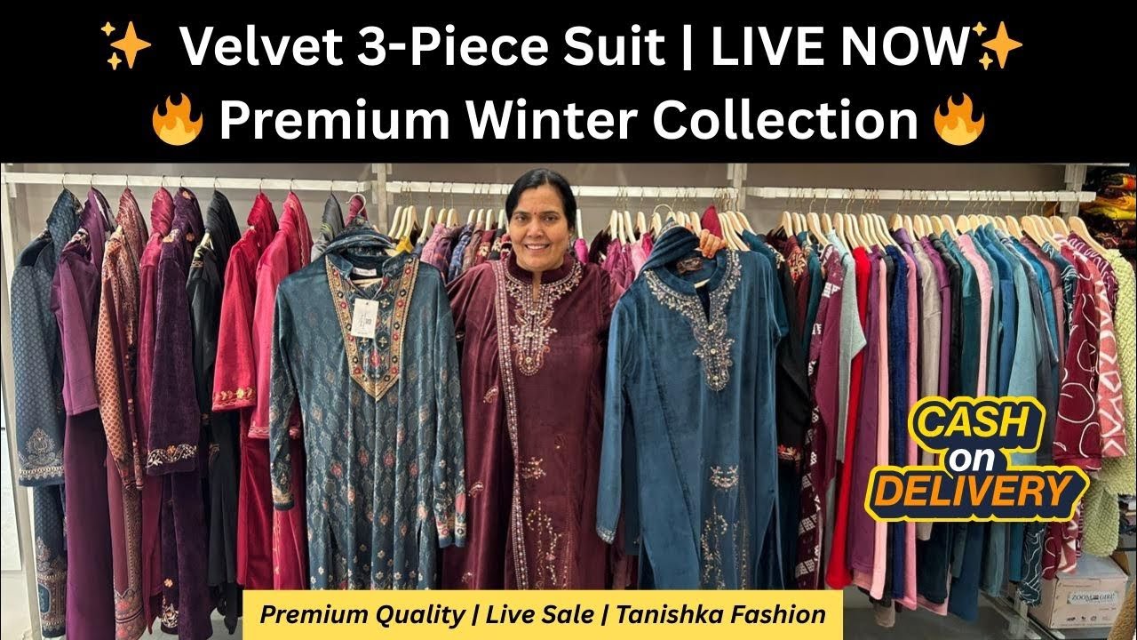 ✨ Velvet 3-Piece Suit | Premium Winter Collection 🔥