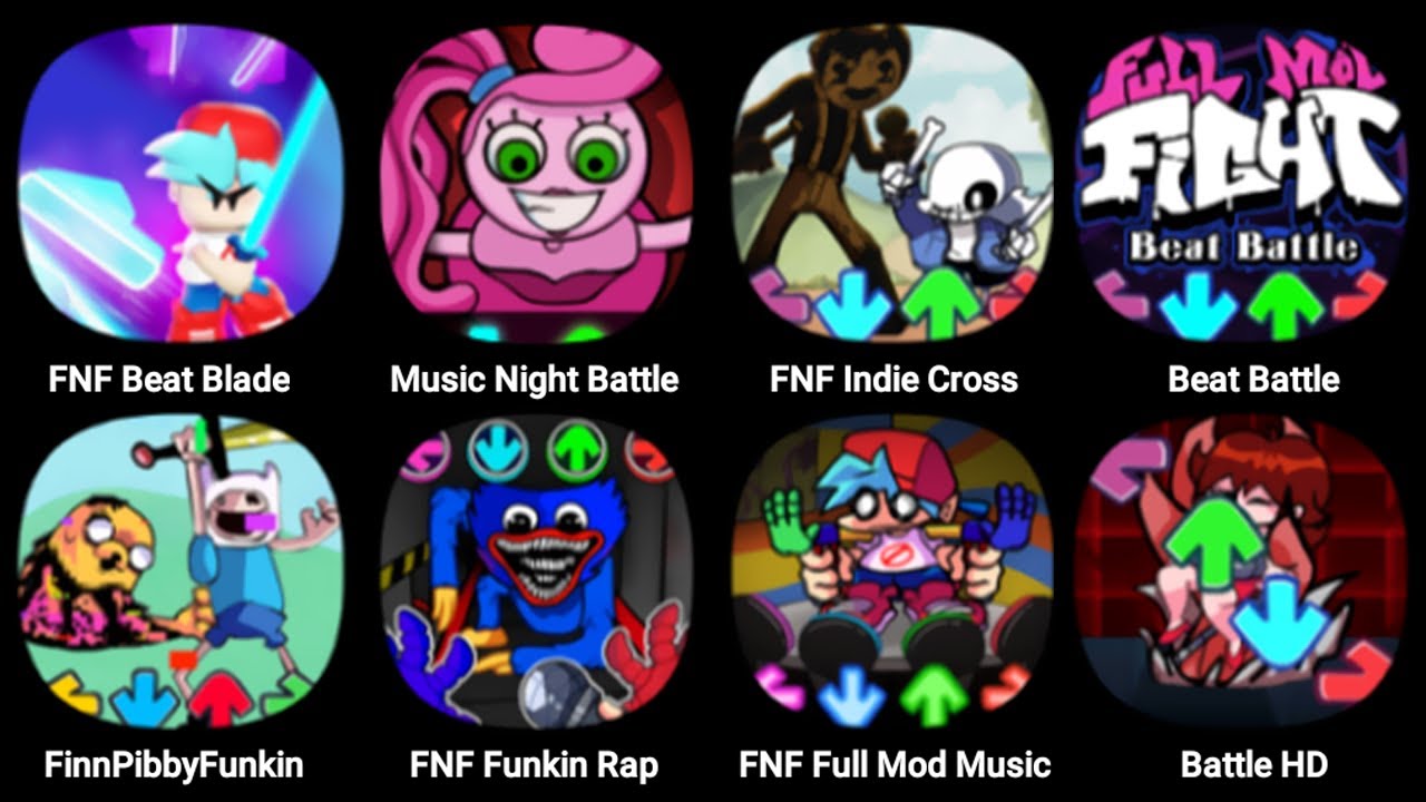 FNF Beat Blade, Music Night Battle, FNF Indie Cross, Beat Battle, Finn Pibby Funkin, FNF Funkin Rap