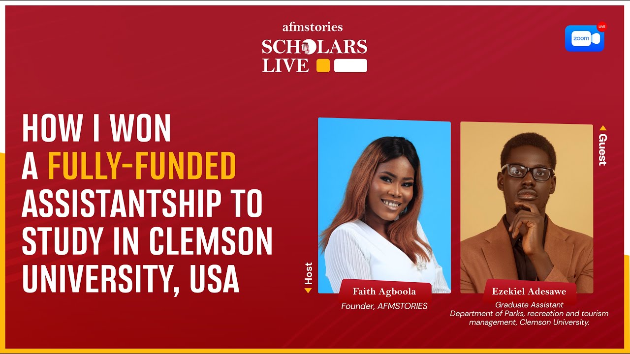 HOW I WON A FULLY-FUNDED ASSISTANSHIP TO STUDY IN CLEMSON UNIVERSITY, USA