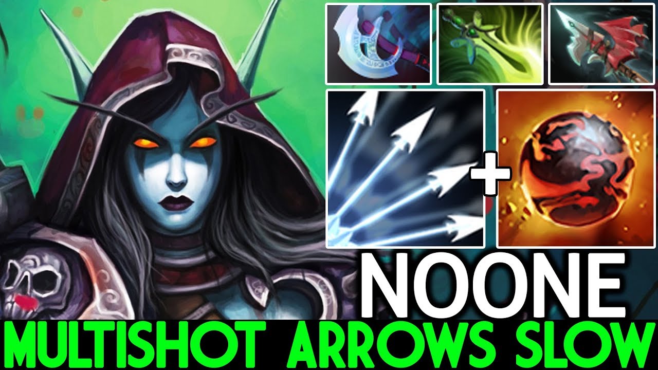 NOONE [Drow Ranger] Insane Multishot Arrows Slow Raid Boss 7.23 Dota 2