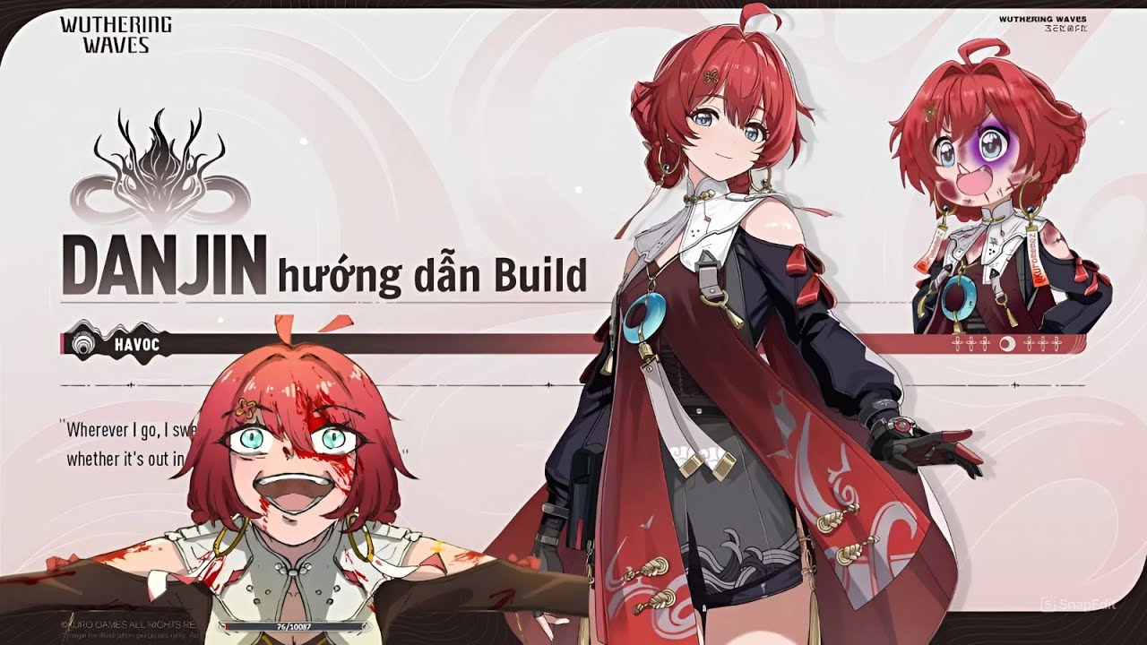 Hướng dẫn build Danjin DPS 4 Sao solo mạnh nhất hiện tại | Wuthering Waves | Thịnh Ủa