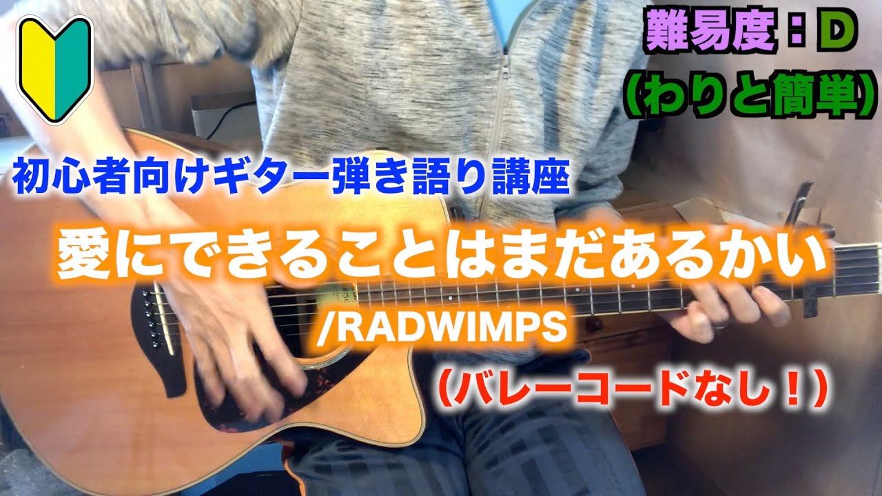【簡単】愛にできることはまだあるかい/RADWIMPSの初心者向けギター弾き語り講座【コード】