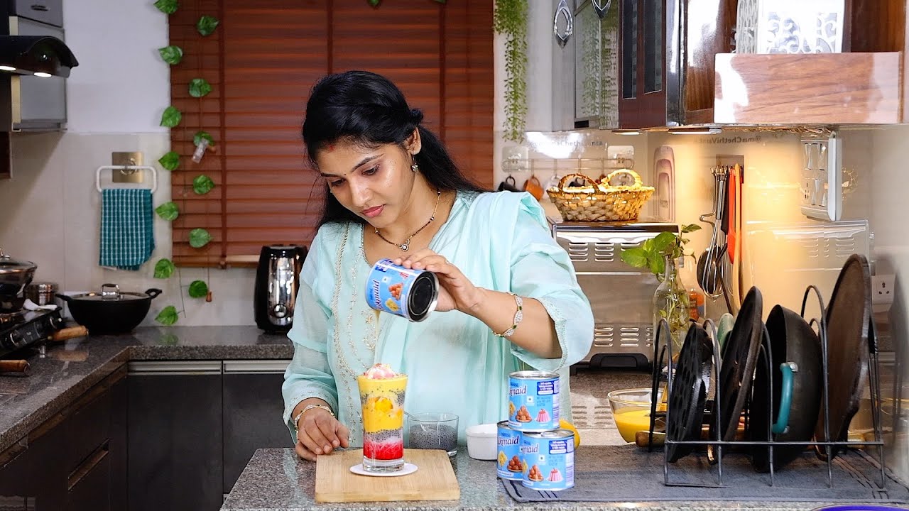 మామిడిపళ్ళతో 10ని||ల్లో ఇంట్లో అందరూ ఇష్టపడే👉 Rose Mango Falooda😋 Mango Dessert Recipes Easy At Home