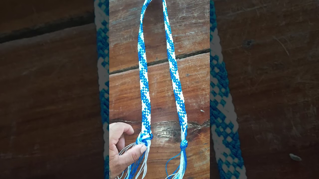 cordão de. porta bic, passo a passo, trança de 8 chata,