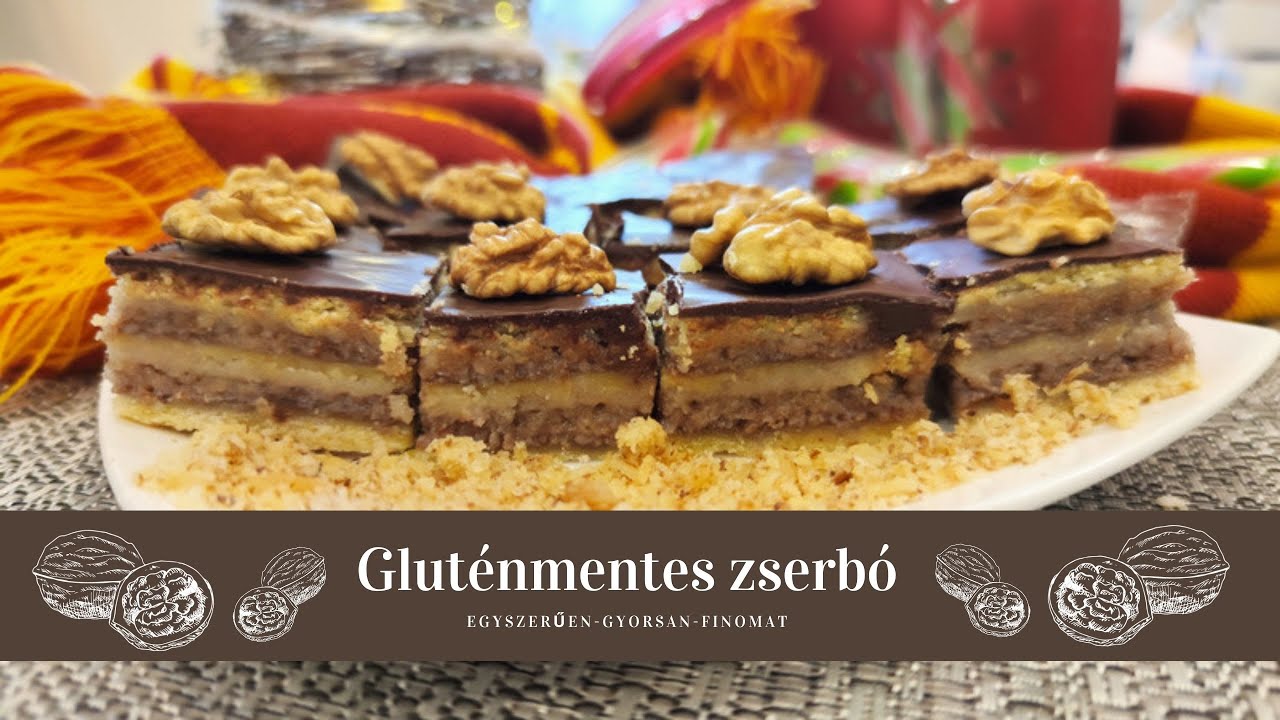 Gluténmentes és tejmentes zserbó 🌟💝🎁🎄❄️ | 💝Delicious💝| Gluten free walnut cookies🍪
