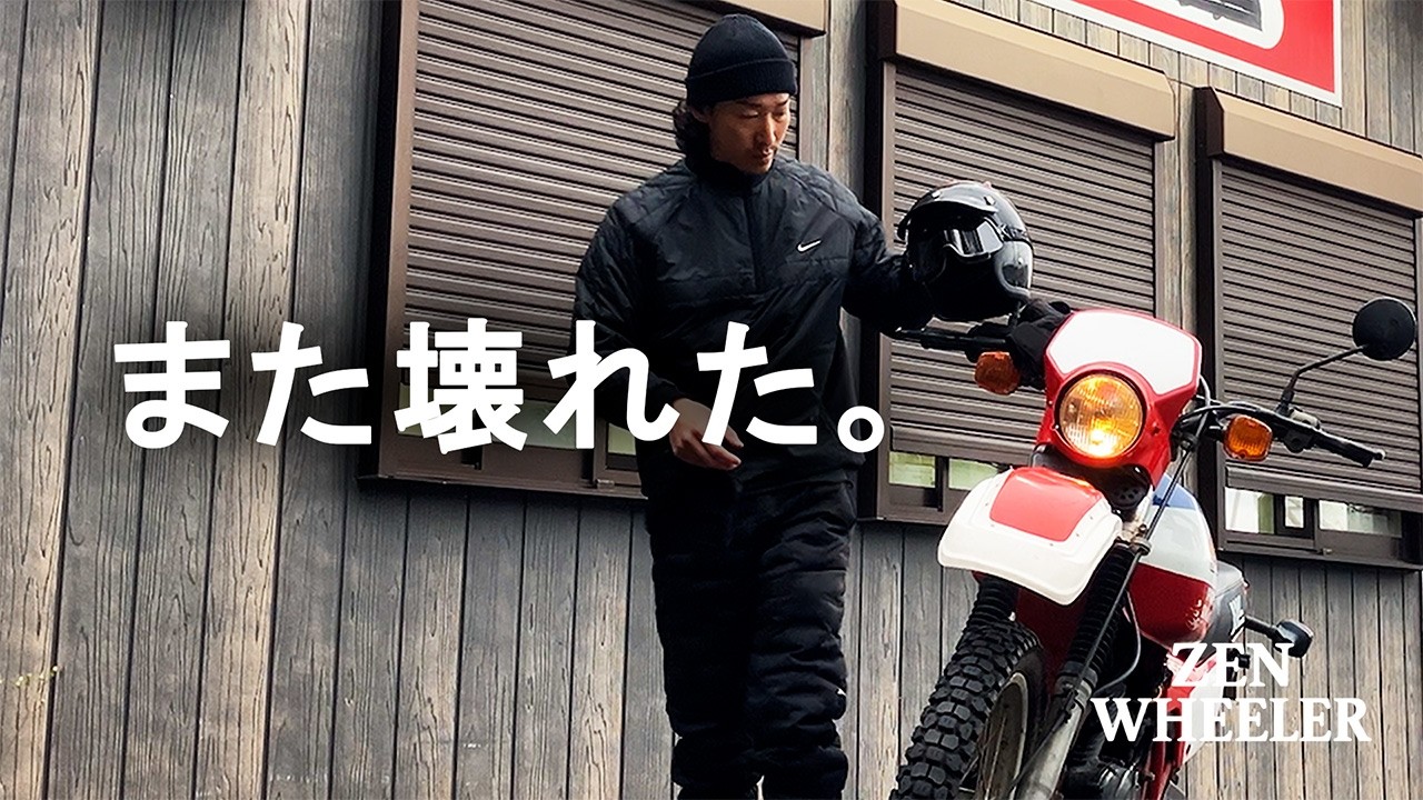 【恐怖】壊れたバイクを狙う黒い影