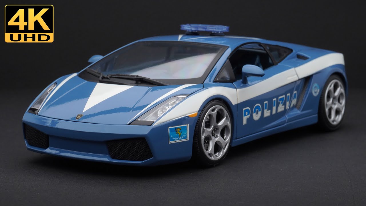 Lamborghini Gallardo Polizia, 4K UHD - 1/18 Maisto