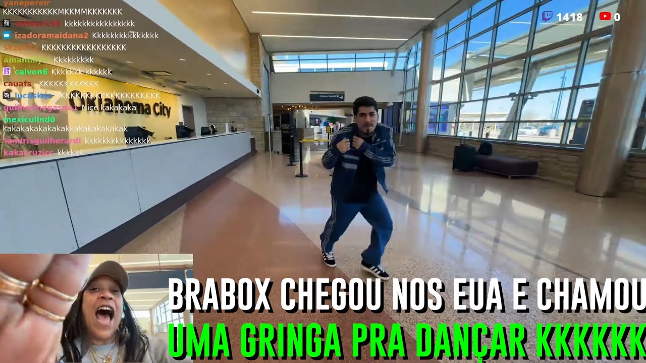 BRABOX CHEGOU NOS EUA E DANÇOU COM UMA GRINGA KKKKK