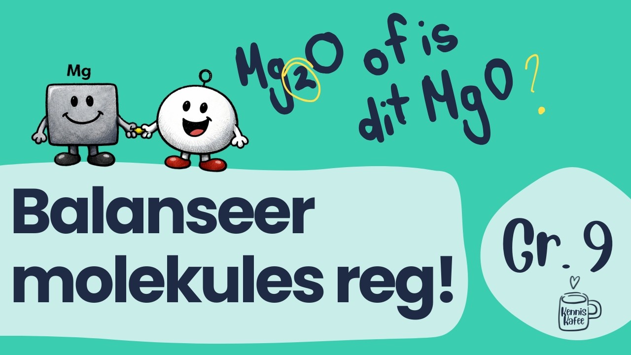Graad 9 - Chemiese bindings (die fondasie van chemiese vergelykings balanseer)