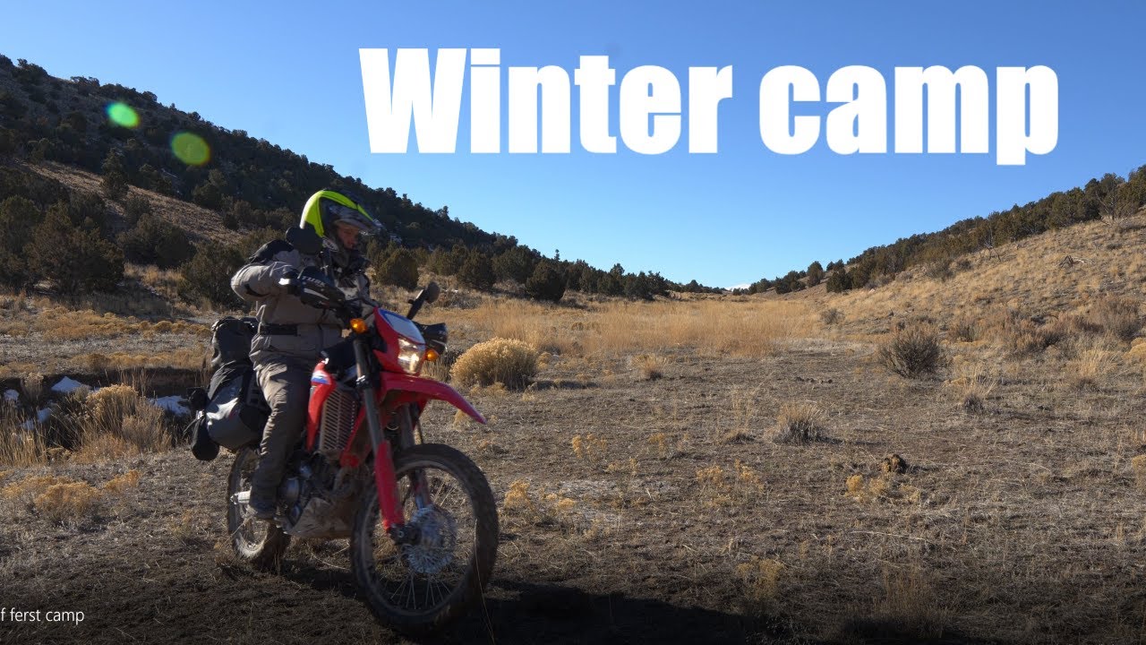Winter exploring and motorcycle campiong in the Utah desert. - CRF 300 L