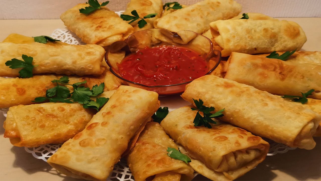 Chicken Spring Rolls Recipe or German Roll Recipe/Yummy,Easyطرزتهیه جرمن رول/Ashpazi Ba Dunyai Kabul