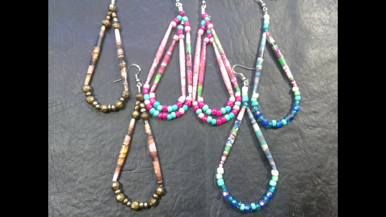 Aros de papel de revista,para verano,faciles!!!