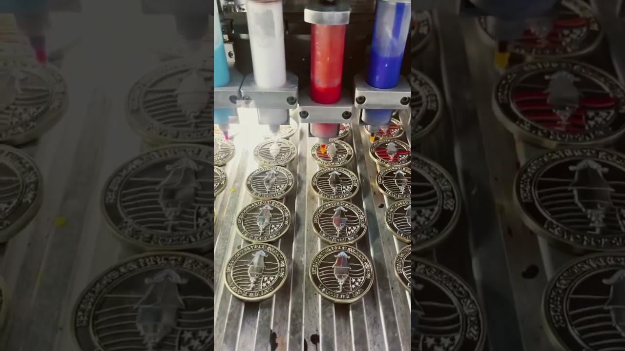Coloring the challenge coins #shorts