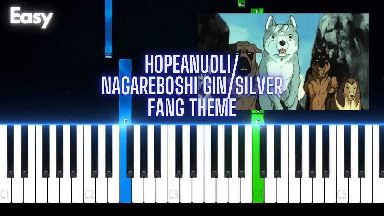 Hopeanuoli, Silver Fang theme, Ginga: Nagareboshi Gin, 銀牙～流れ星銀 | Easy Piano Tutorial