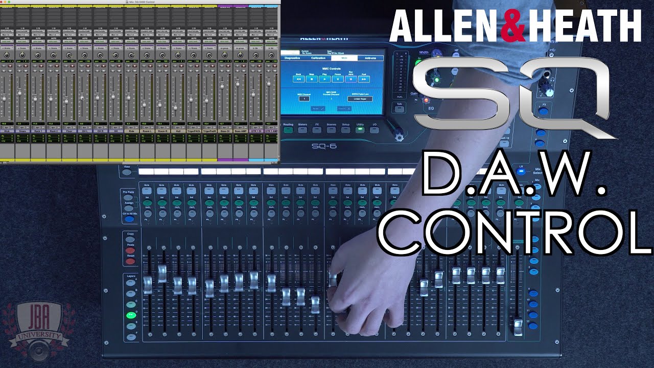 How to use the Allen & Heath SQ mixing console to control your DAW / Pro Tools