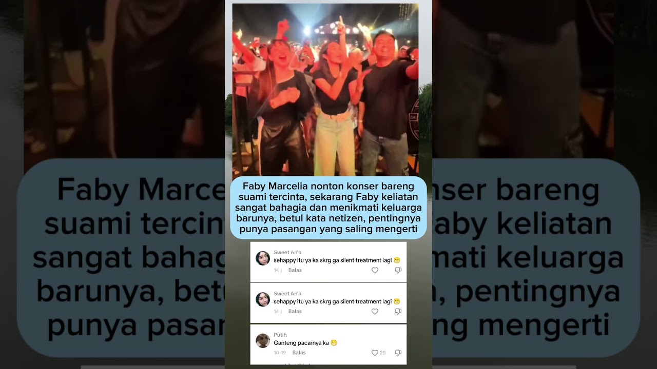 Faby Marcelia nonton konser bareng suami 