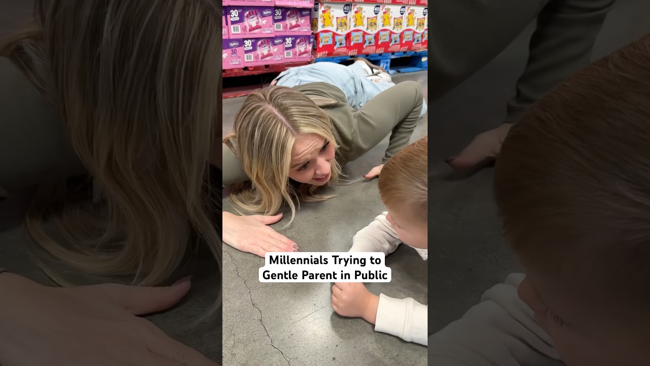 Millennials Trying to Gentle Parent inPublic #funnyshorts #momhumor #parentinghumor #gentleparenting