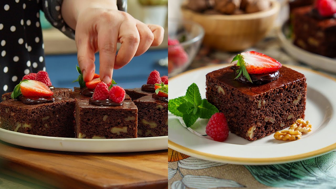 Negresa de post cu gem si nuca 🍫 super pufoasa si aromata 😍 reteta rapida si delicioasa