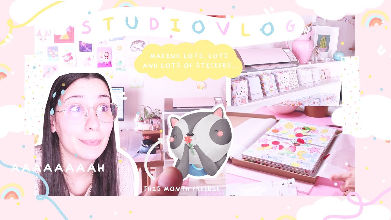 Making LOTS of stickers / HOW I DO TOTEBAGS / Going to the park & packing orders / Art STUDIO VLOG