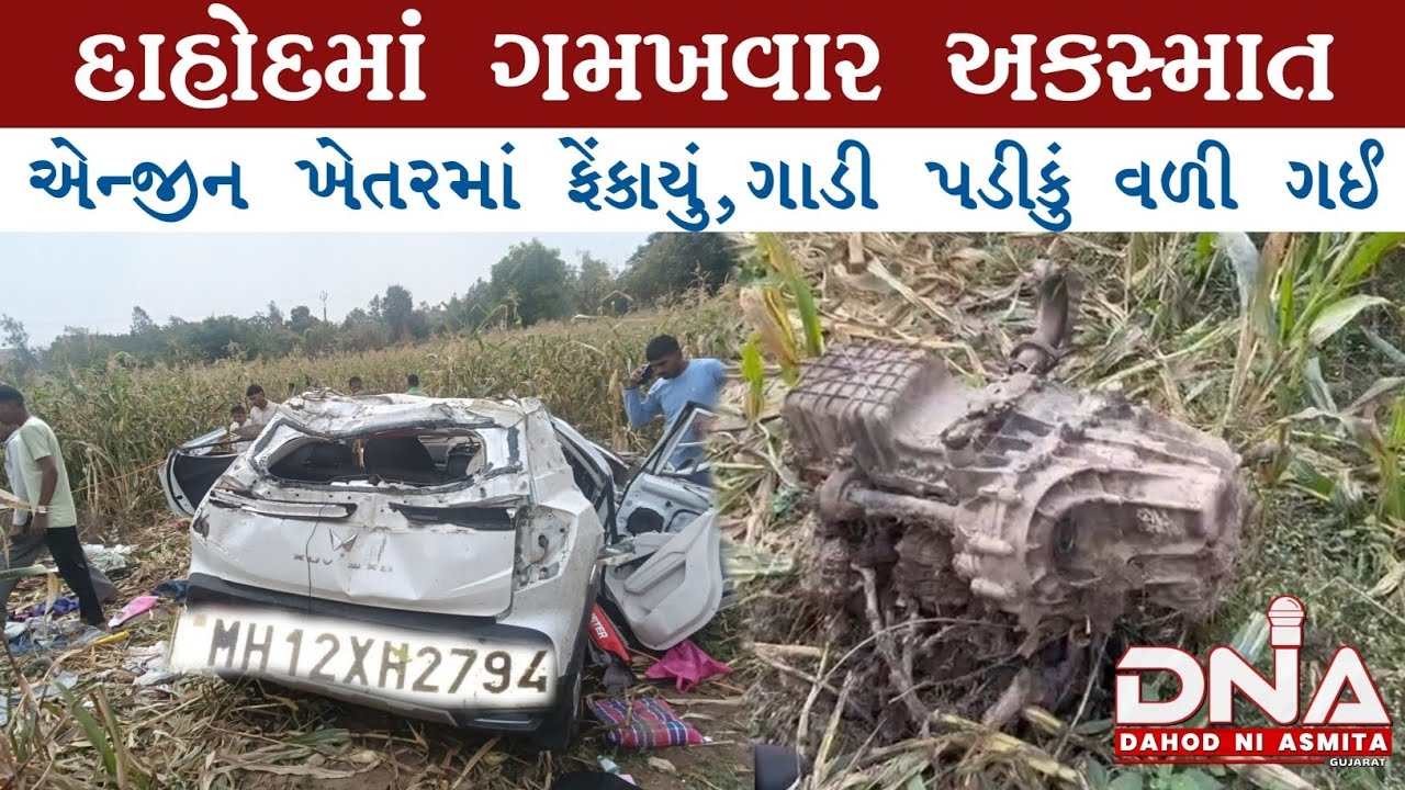 દાહોદ:​હાઈવે પર સ્પીડનું મોત: ઢઢેલા પાસે ભયાનક અકસ્માત, 3 જિંદગીઓ કચડાઈ #dahodpolice #naeemmunda 