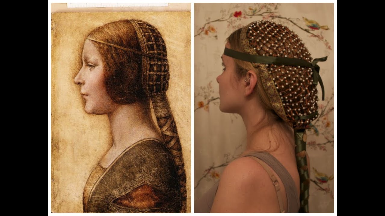 Collaboween: DIY Hair Snood inspired by Da Vinci's La Bella Principessa.