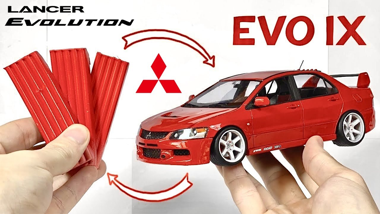 Создание Mitsubishi Evolution 9, из пластилина, шаг за шагом, 80 часов за 24 минуты