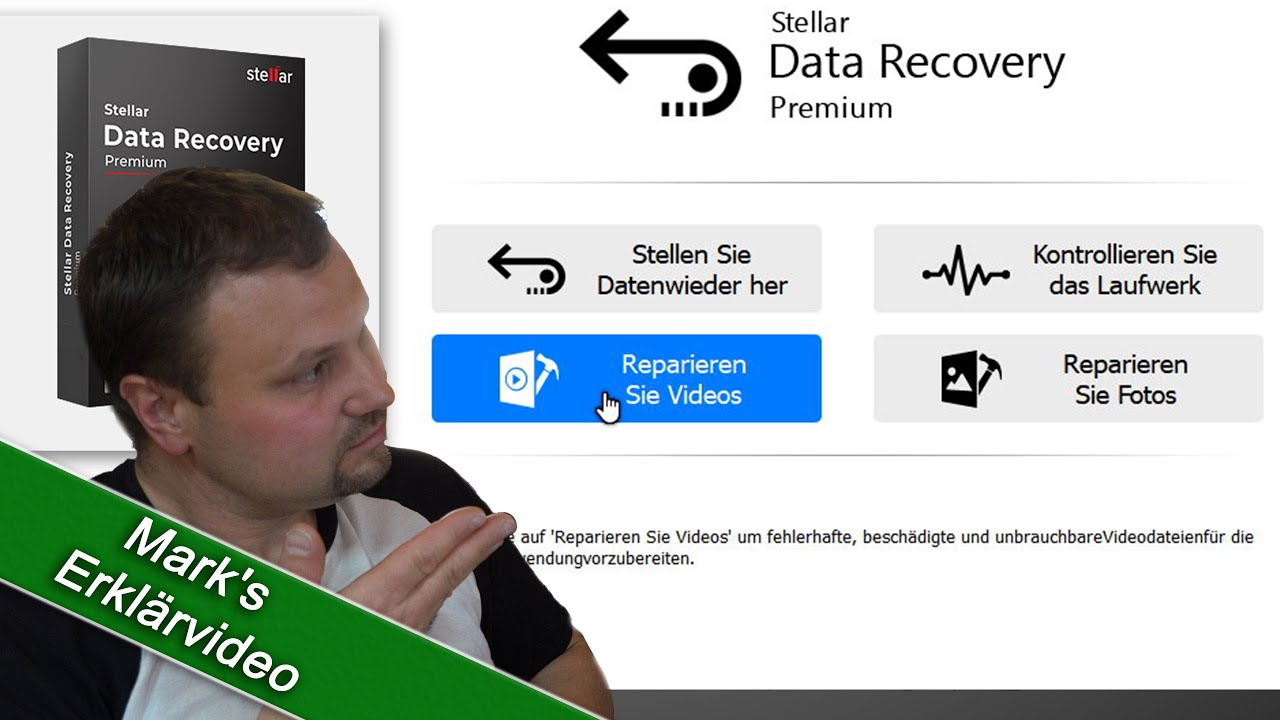 Digital Video Repair / Daten retten und Bilder wiederherstellen mit: Stellar Data Recovery Premium
