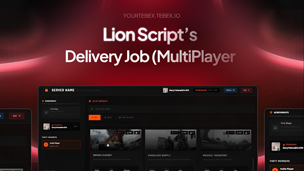 [PAID] Lion Script Multiplayer Delivery Job [ Fivem Standlone ]