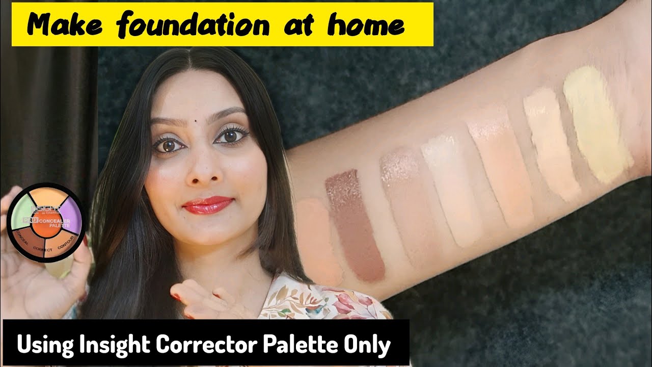 Make your foundation shade at home Using insight colour corrector palette only✨ |foundation mixing