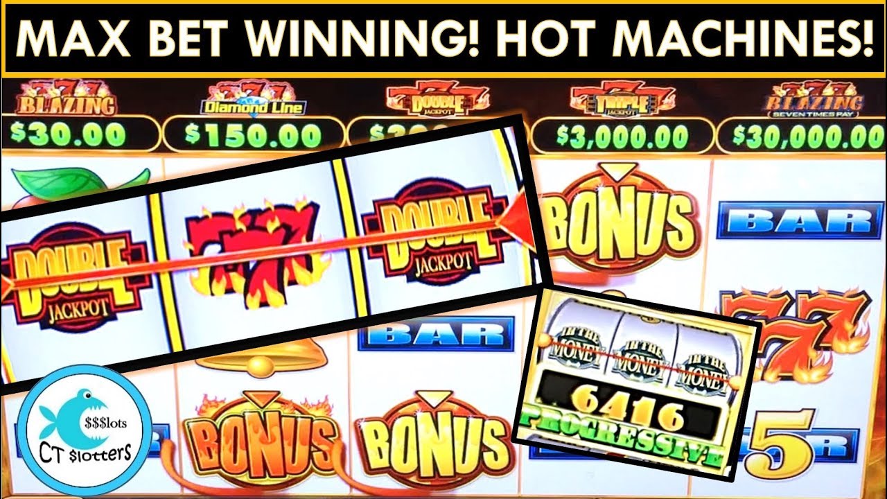 MAX BET WINNING! Hot Shot Progressives Slot Machine Bonuses