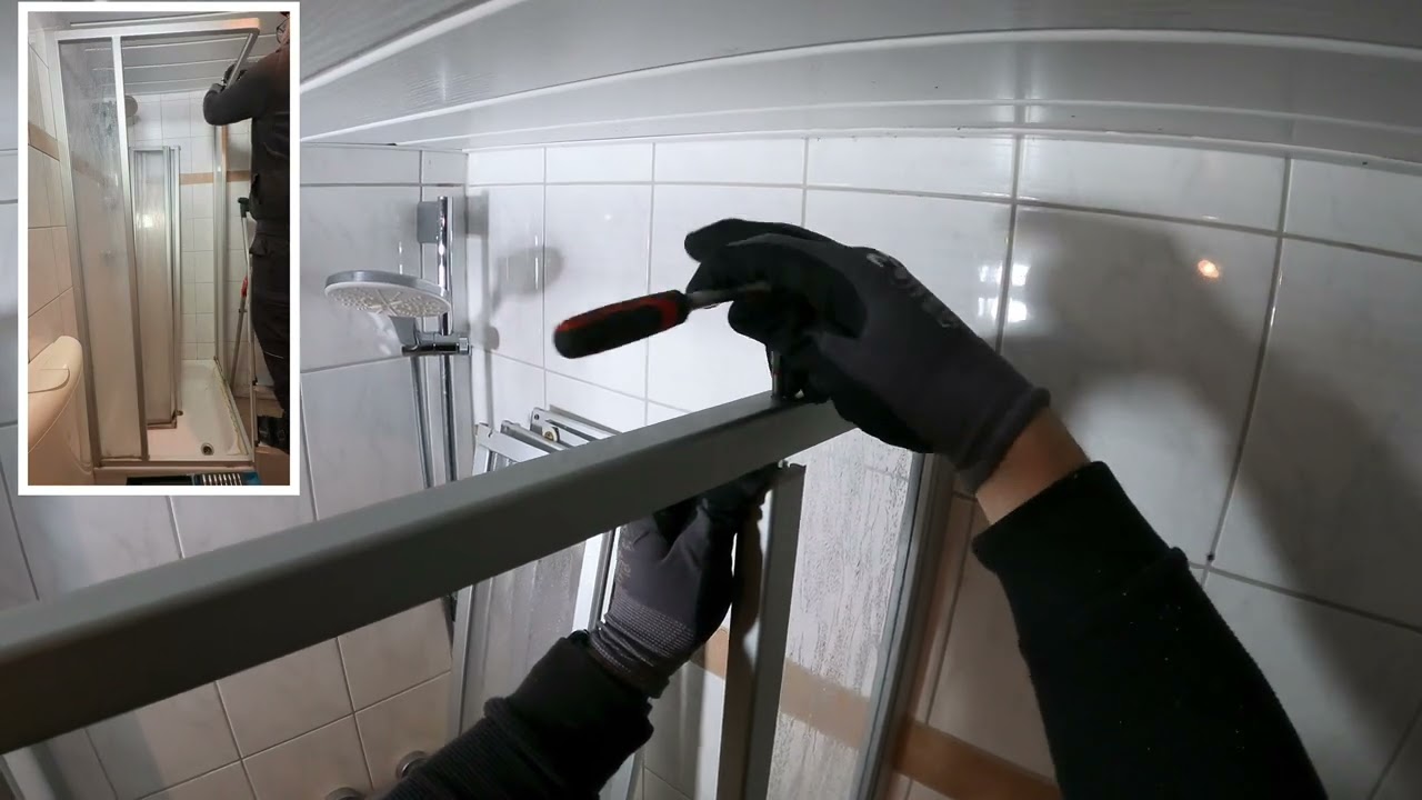 Dusche (Duschwand) demontieren - Duschkabine mit Schiebet&uuml;ren Demontage Anleitung