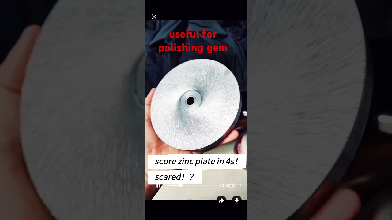 master scored zinc plate for polishing gem in 4 sec
