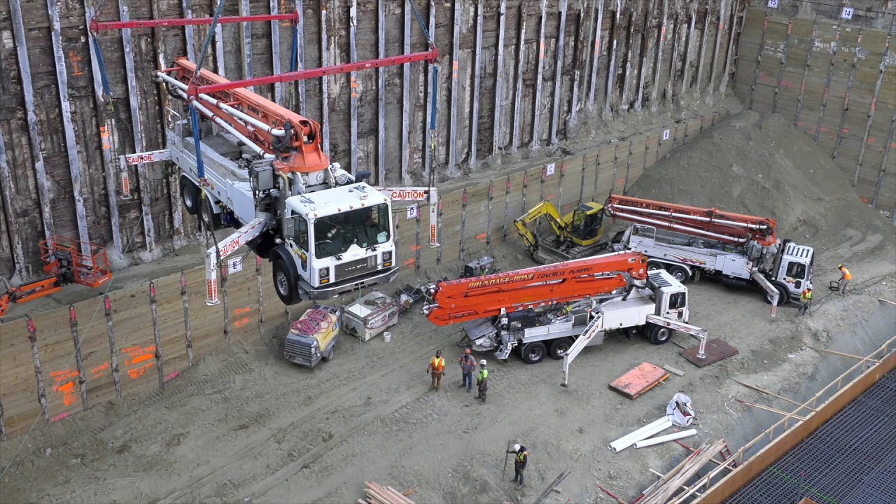Brundage-Bone Concrete Pumping 555 Tower Mat Pour