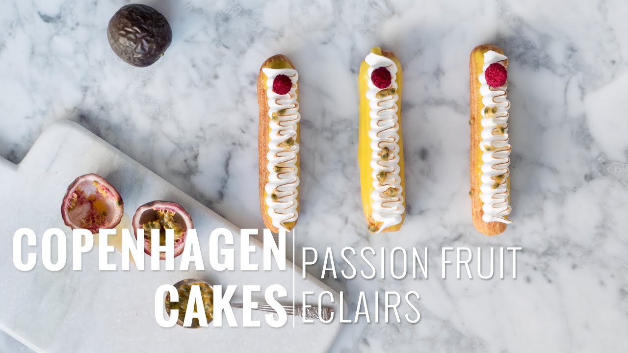 PASSION FRUIT ECLAIRS - How I make and decorate these beautiful eclairs | Copenhagen Cakes