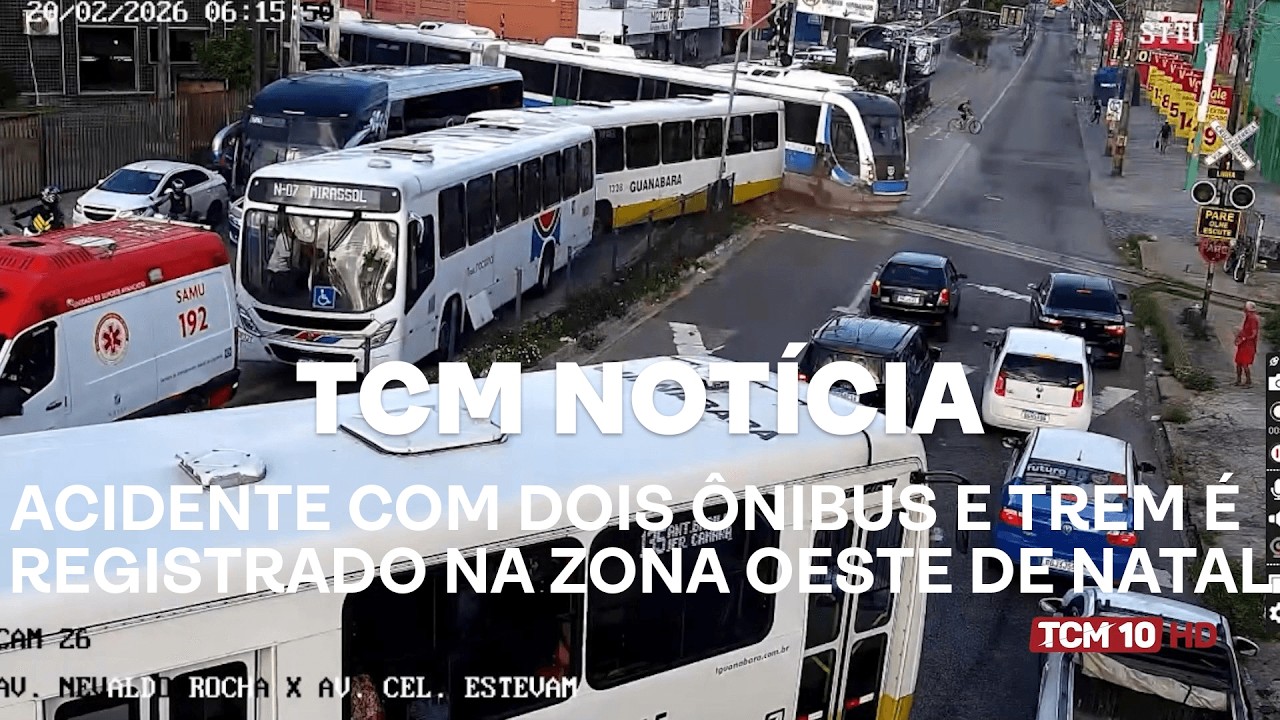TCM Notícia - Acidente com dois ônibus e trem é registrado na Zona Oeste de Natal
