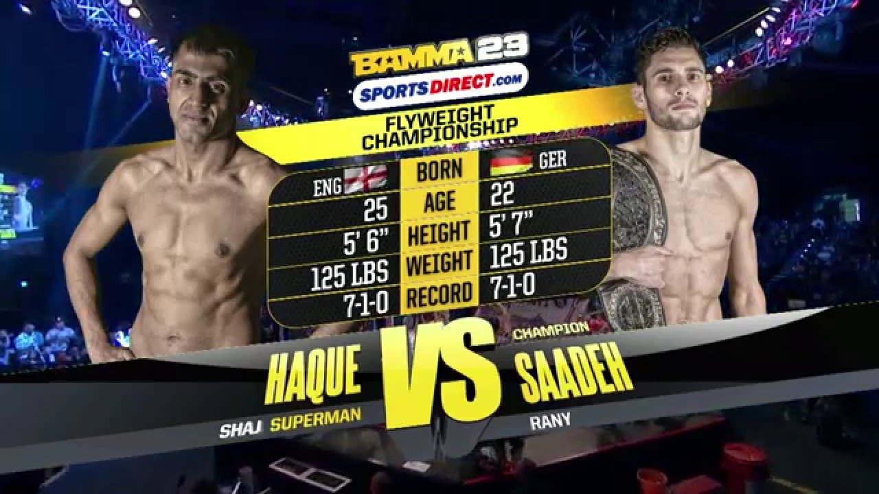 BAMMA 23 Rany Saadeh vs Shaj Haque - BAMMA Flyweight Title