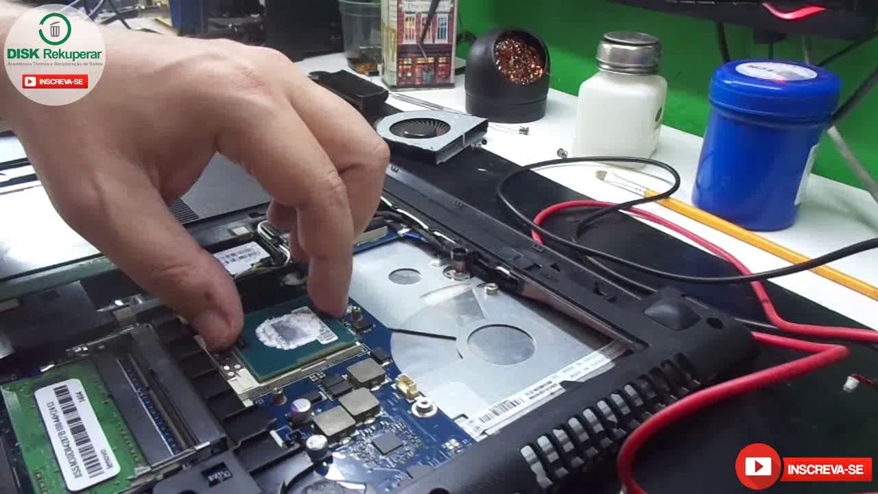 Análise completo com reparo de Notebook lenovo G400S que liga sem imagem.
