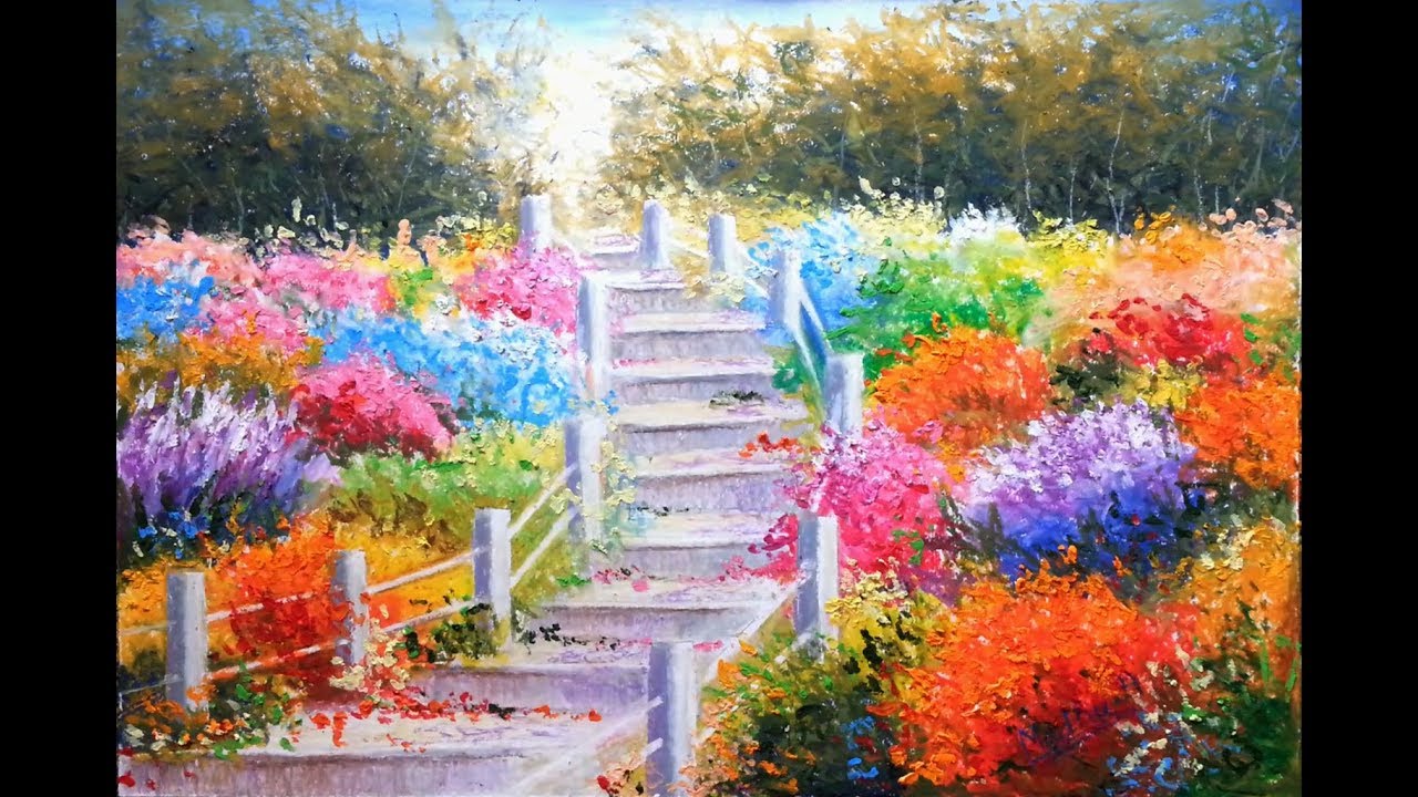 Garden - Oil Pastel Painting Lesson