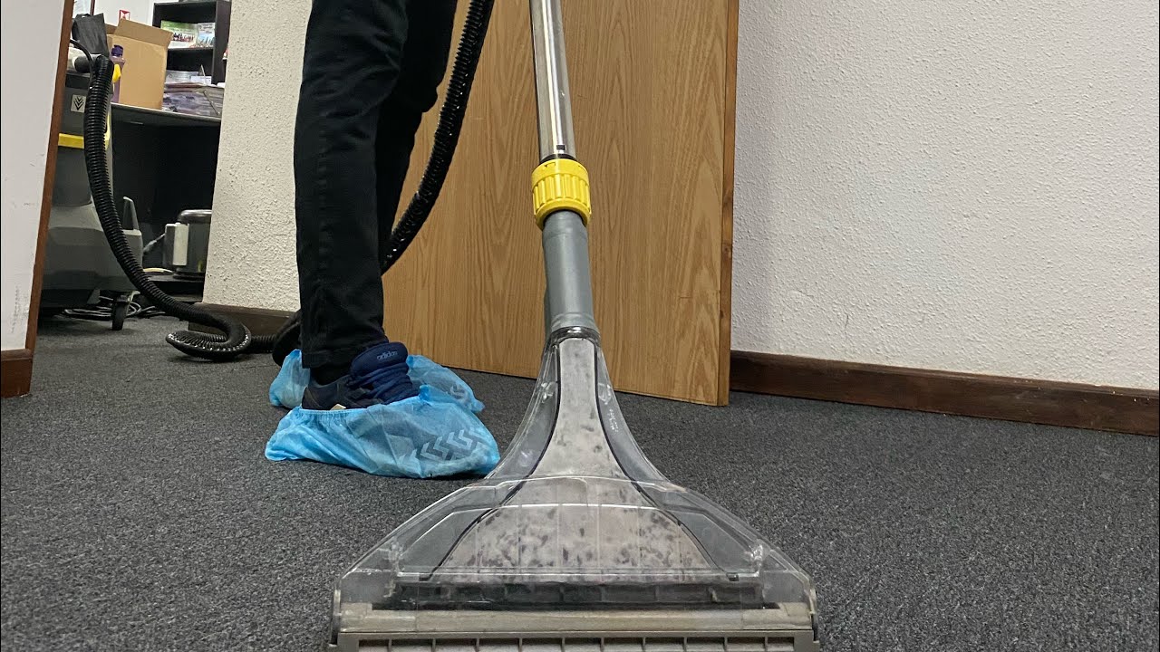 Limpieza de Alfombra Fija con Champú, Rotativa y Pulverización con Lava Aspiradora